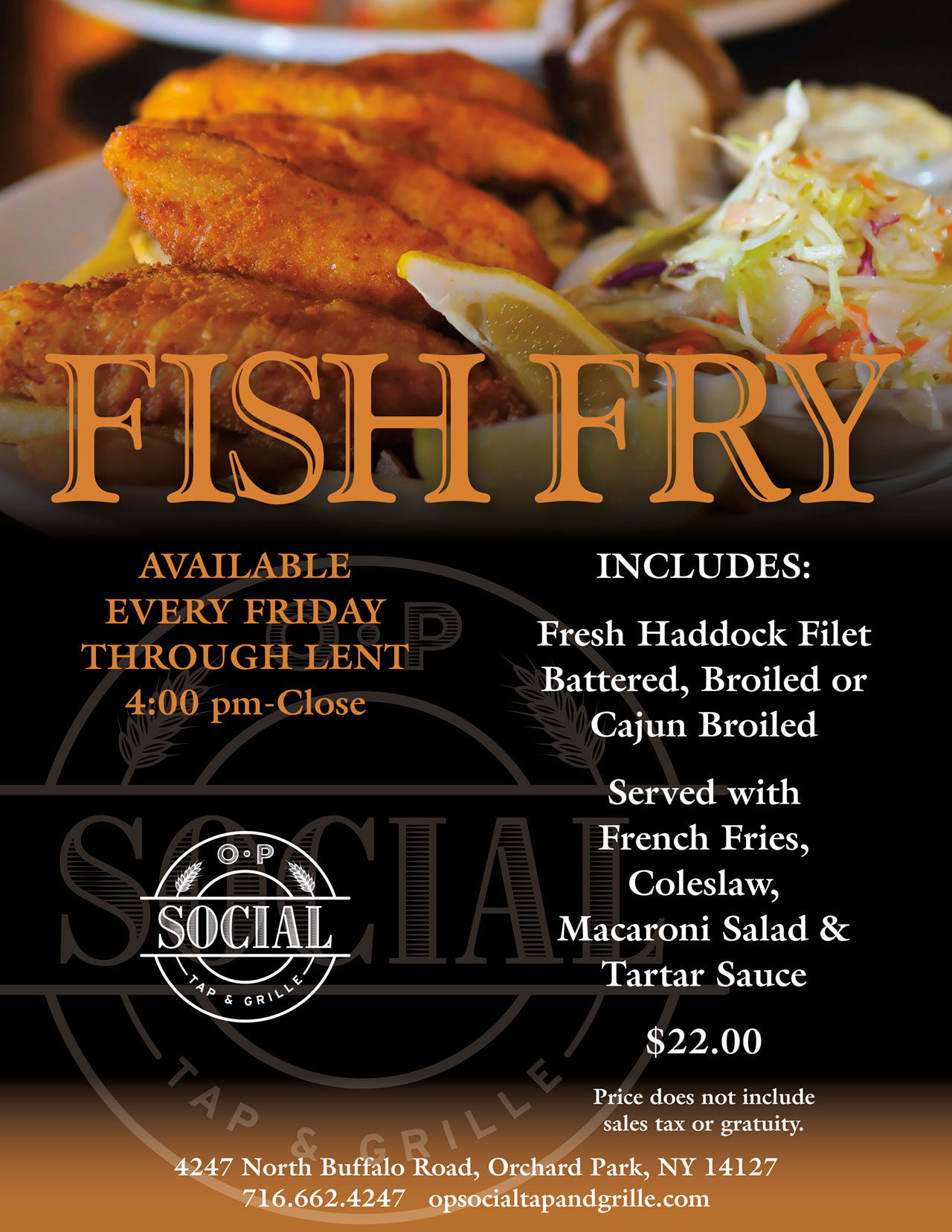 Friday Fish Fry flyer
